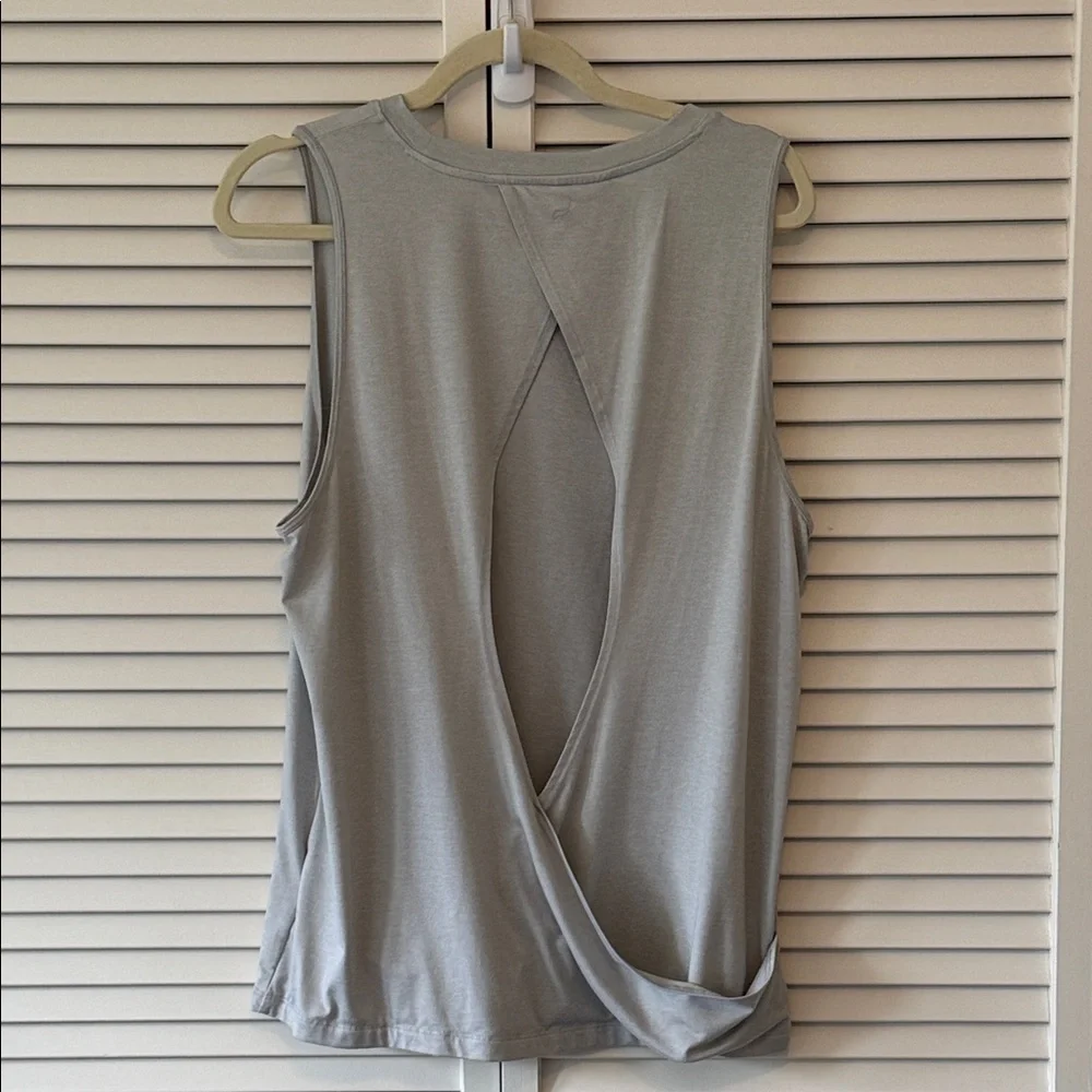 Fabletics Light Gray Muscle Tank - Picture 3 of 5